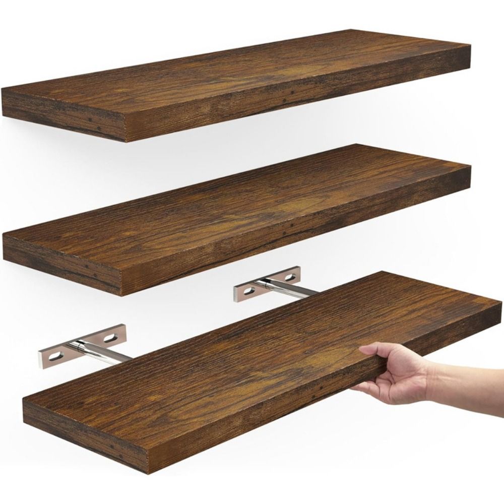 Shelf Bracket Pair - Rak penyimpanan gantung kayu tahan lama,