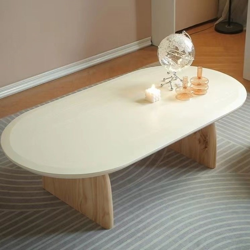 Japanese Furniture Hardware - Meja Kopi Kecil Kayu Solid Warna