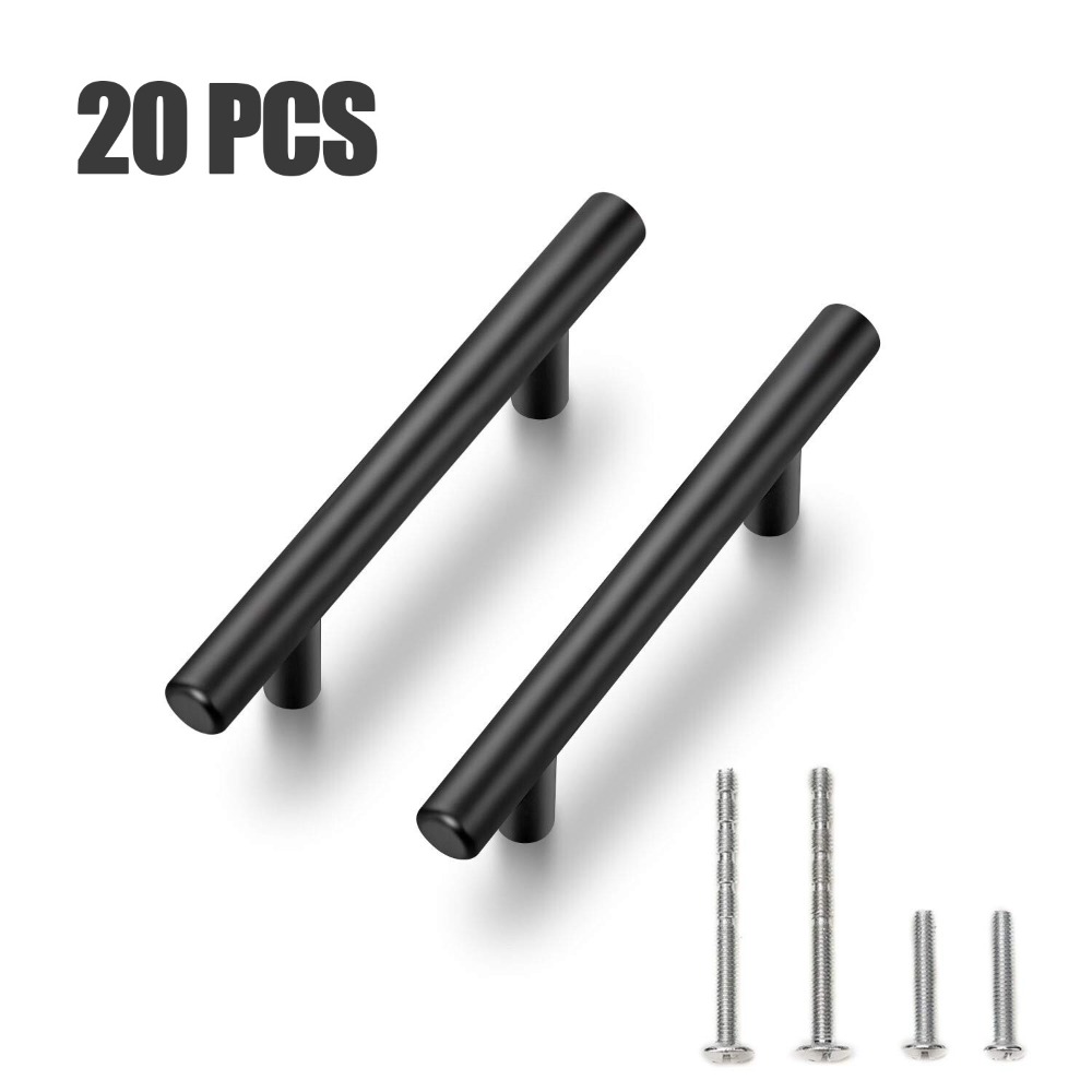 Furniture Hardware Drawer Pulls - 20 Buah Tarikan Kabinet Matte Hitam