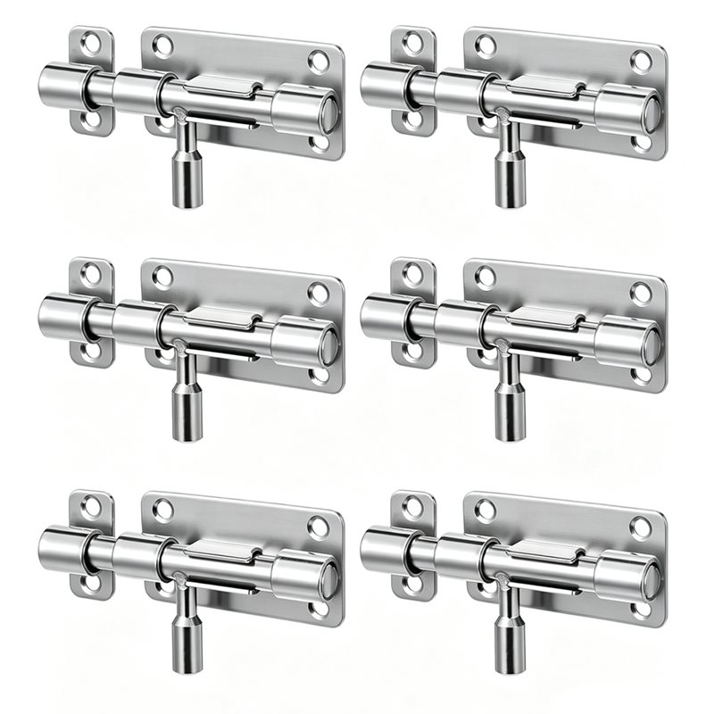 Barrel Bolt Slide - ABRU-Untuk Pintu Gudang, Pagar, Garasi, 6Set