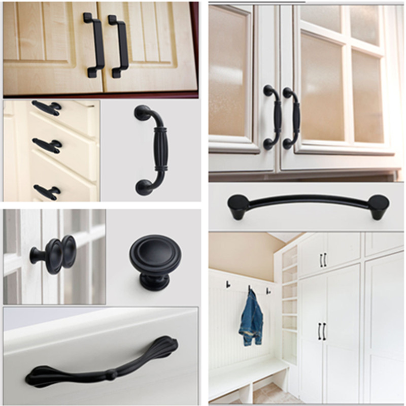Gagang Hitam untuk Kenop Kabin - Furniture Hardware Drawer Pulls ulasan dan harga
