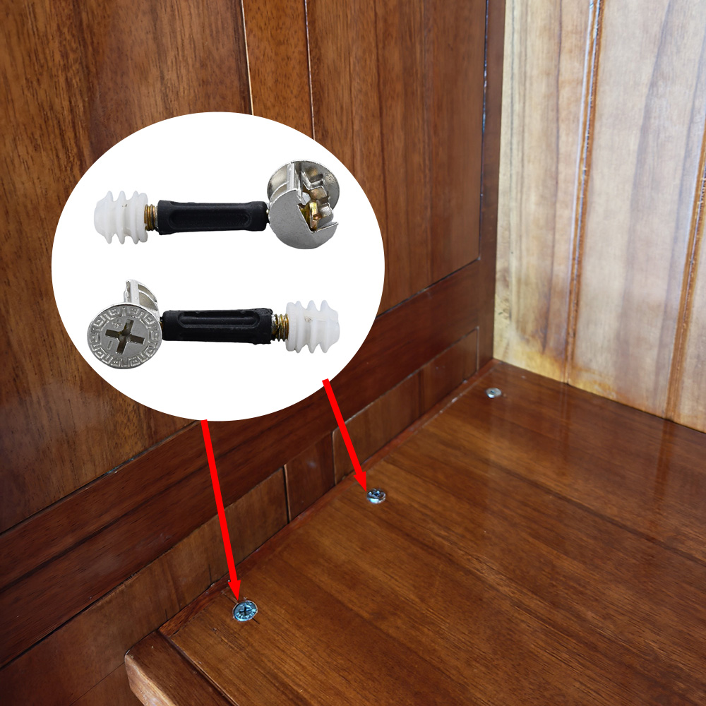 50/100 Buah 3 In 1 Konektor Fu - Furniture Joinery Hardware ulasan dan harga