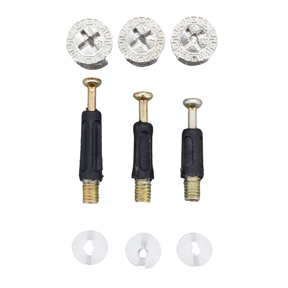 50/100 Buah 3 In 1 Konektor Fu - Furniture Joinery Hardware ulasan dan harga