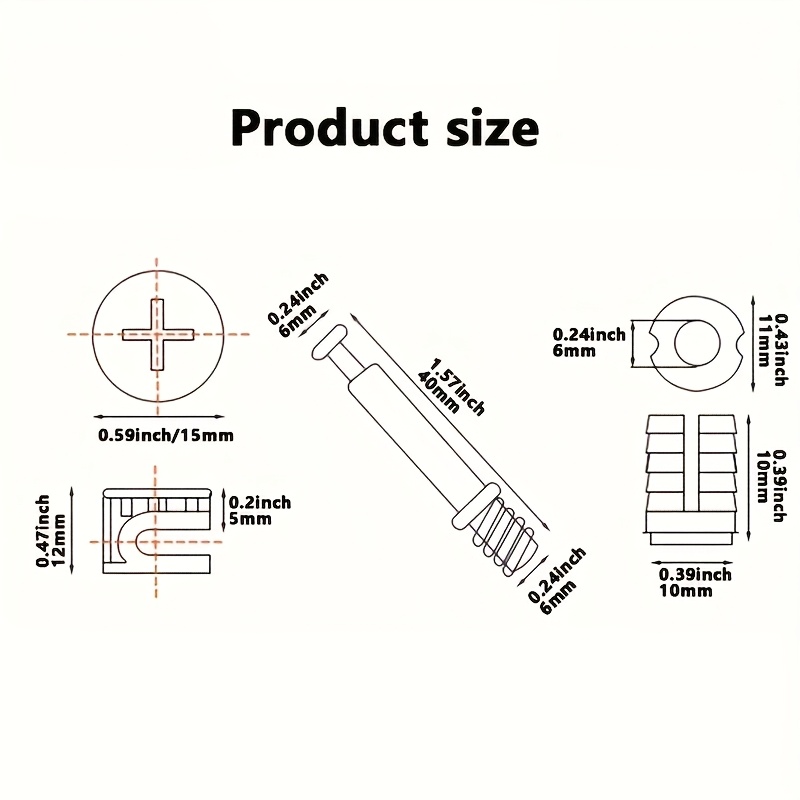 10-50 Buah Konektor Furnitur P - Furniture Joinery Hardware ulasan dan harga