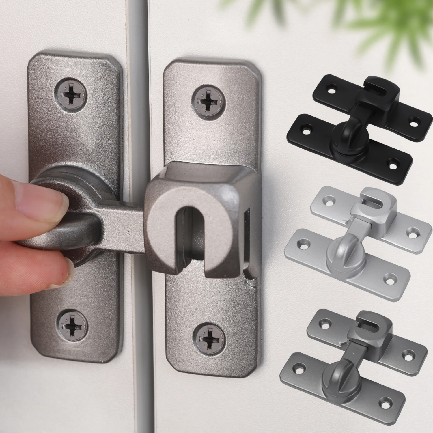 4/1set Kait Pengunci Baja Taha - Furniture Sliding Door Hardware ulasan dan harga
