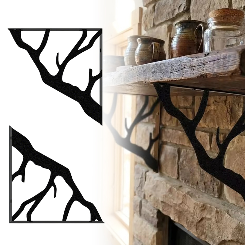 2 Buah Rak Logam Cabang Pohon  - Shelf Bracket Pair ulasan dan harga