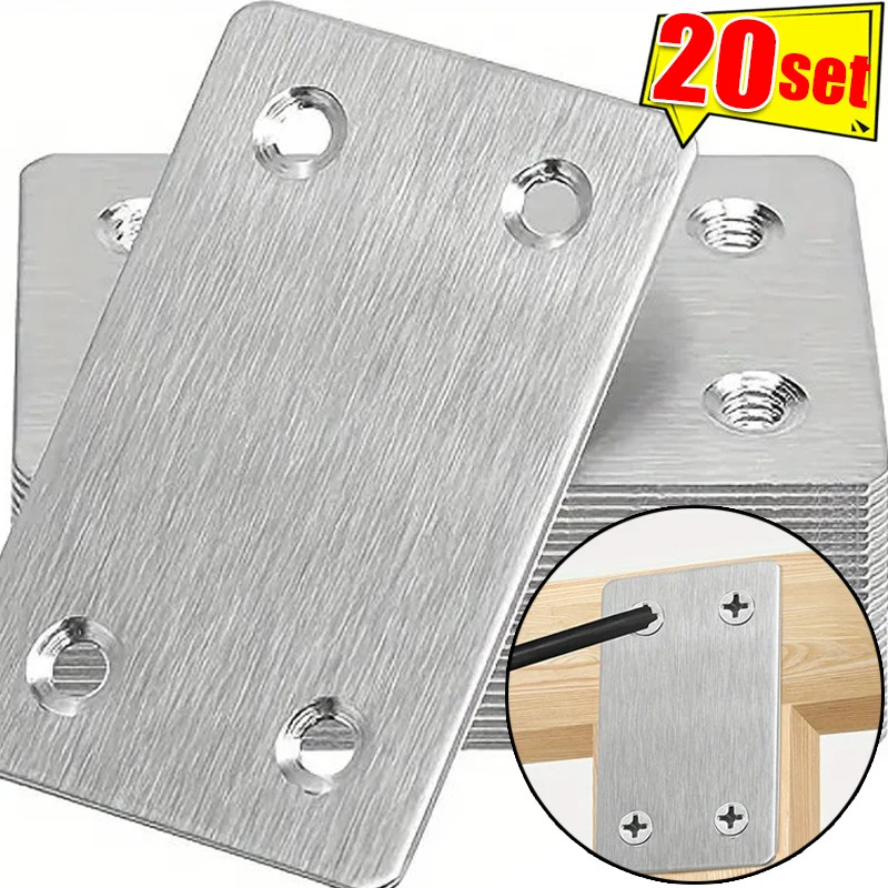10 Buah Set Braket Sudut Datar - Furniture Joinery Hardware ulasan dan harga