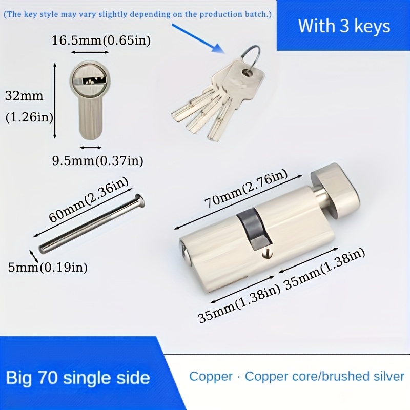 1 Buah Silinder Kunci Standar  - Furniture Sliding Door Hardware ulasan dan harga
