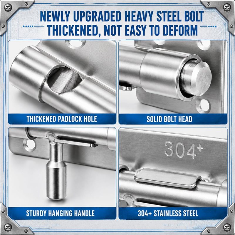 ABRU-Untuk Pintu Gudang, Pagar - Barrel Bolt Slide ulasan dan harga