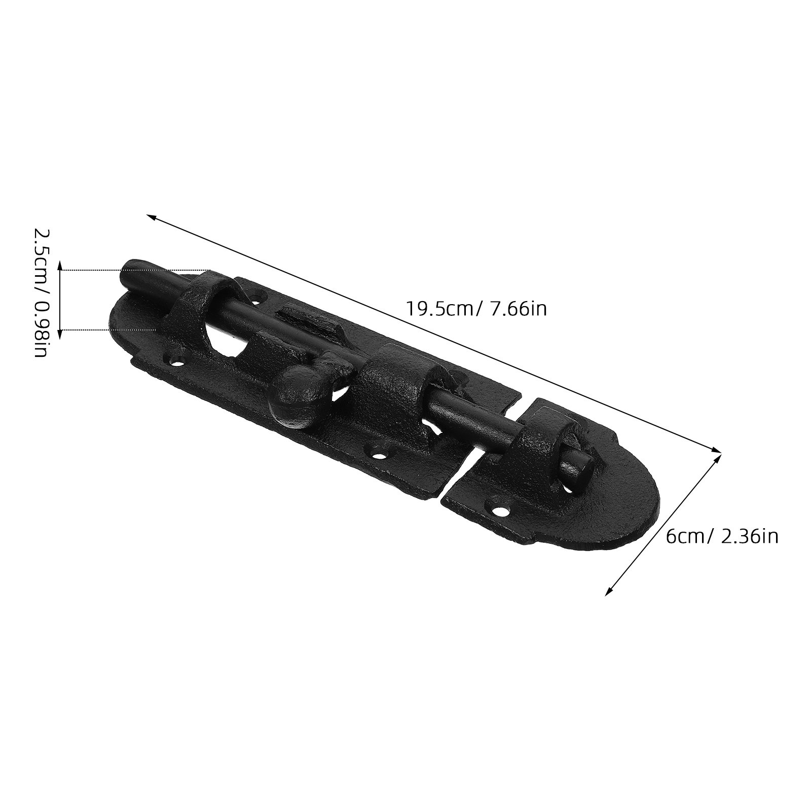 Kunci Gerendel Besi Cor Hitam, - Barrel Bolt Slide ulasan dan harga